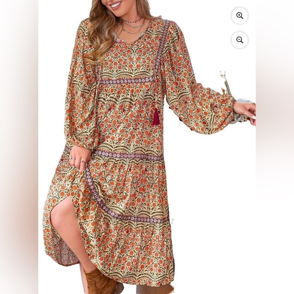 Dresses & Skirts - NWOT RustyyDustty Ditsy floral Print Cottagecore boho Tiered Dress